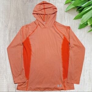 Under Armour PFG Women's Lightweight Long Sleeve Hoodie size Small Bright Orange
